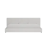 Grayton Lucy Light Beige 44" Upholstered Platform Bed