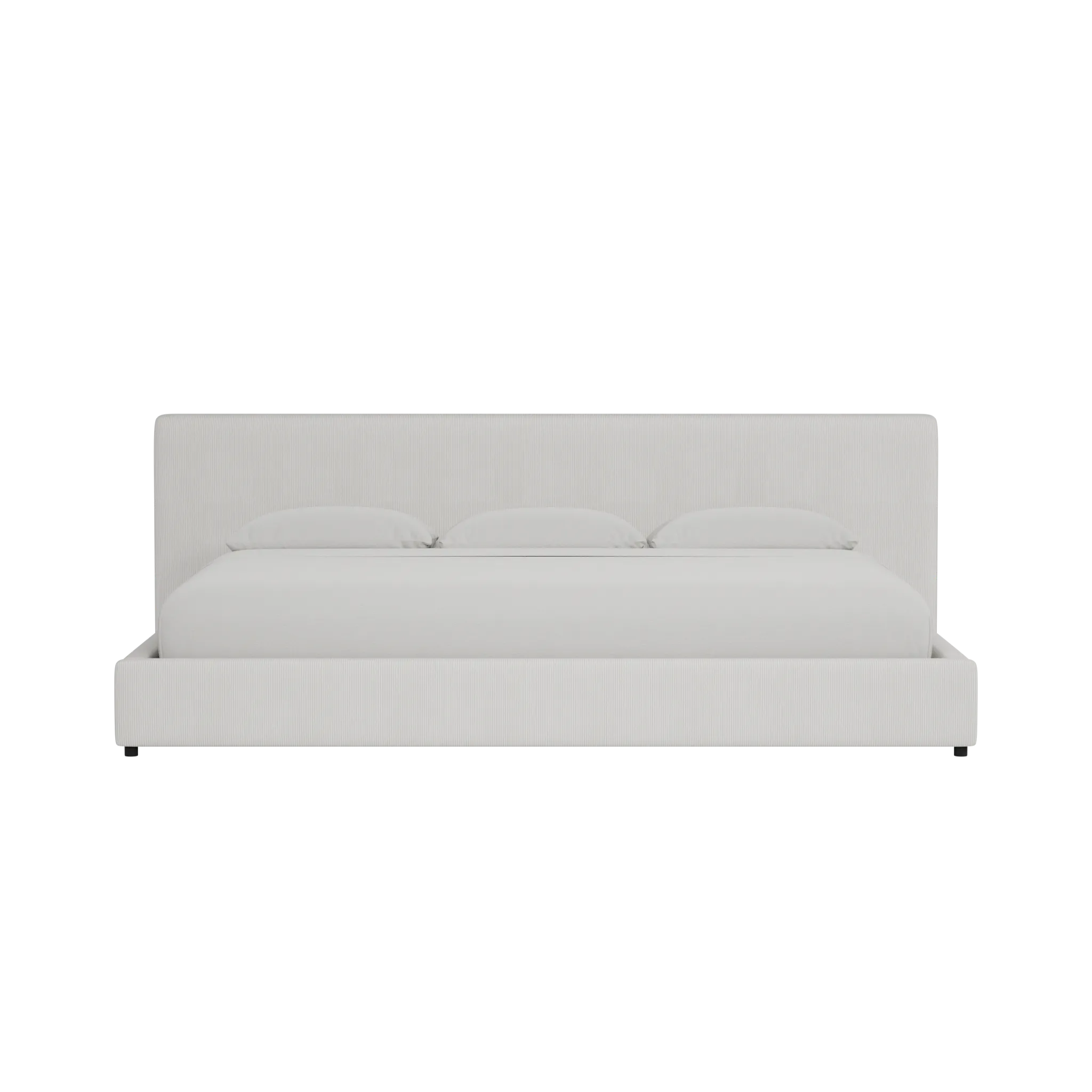 Grayton Lucy Light Beige 44" Upholstered Platform Bed
