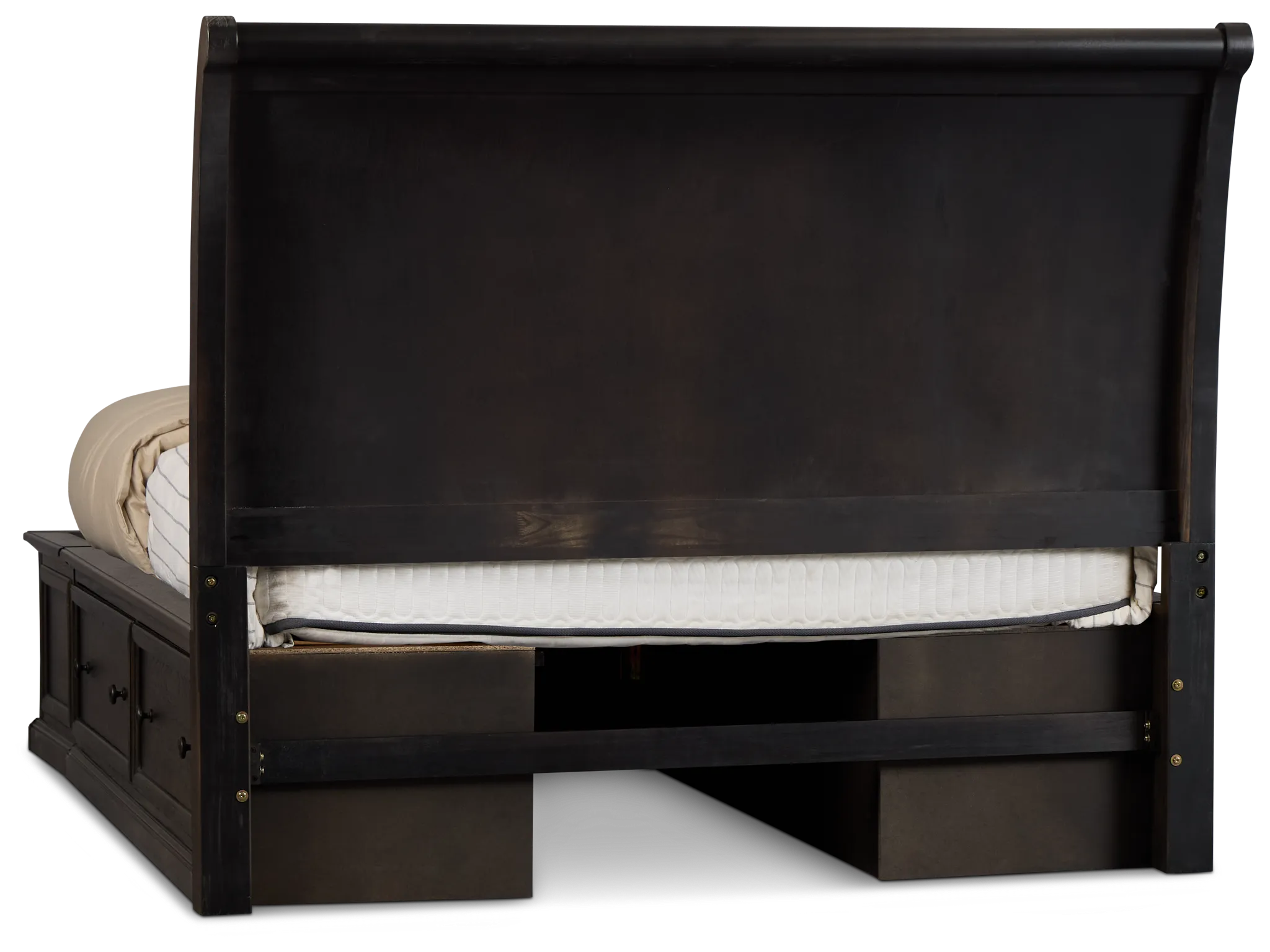 Galveston Dark Tone Sleigh Storage Bed