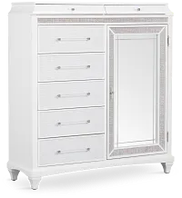 Milan White Door Chest