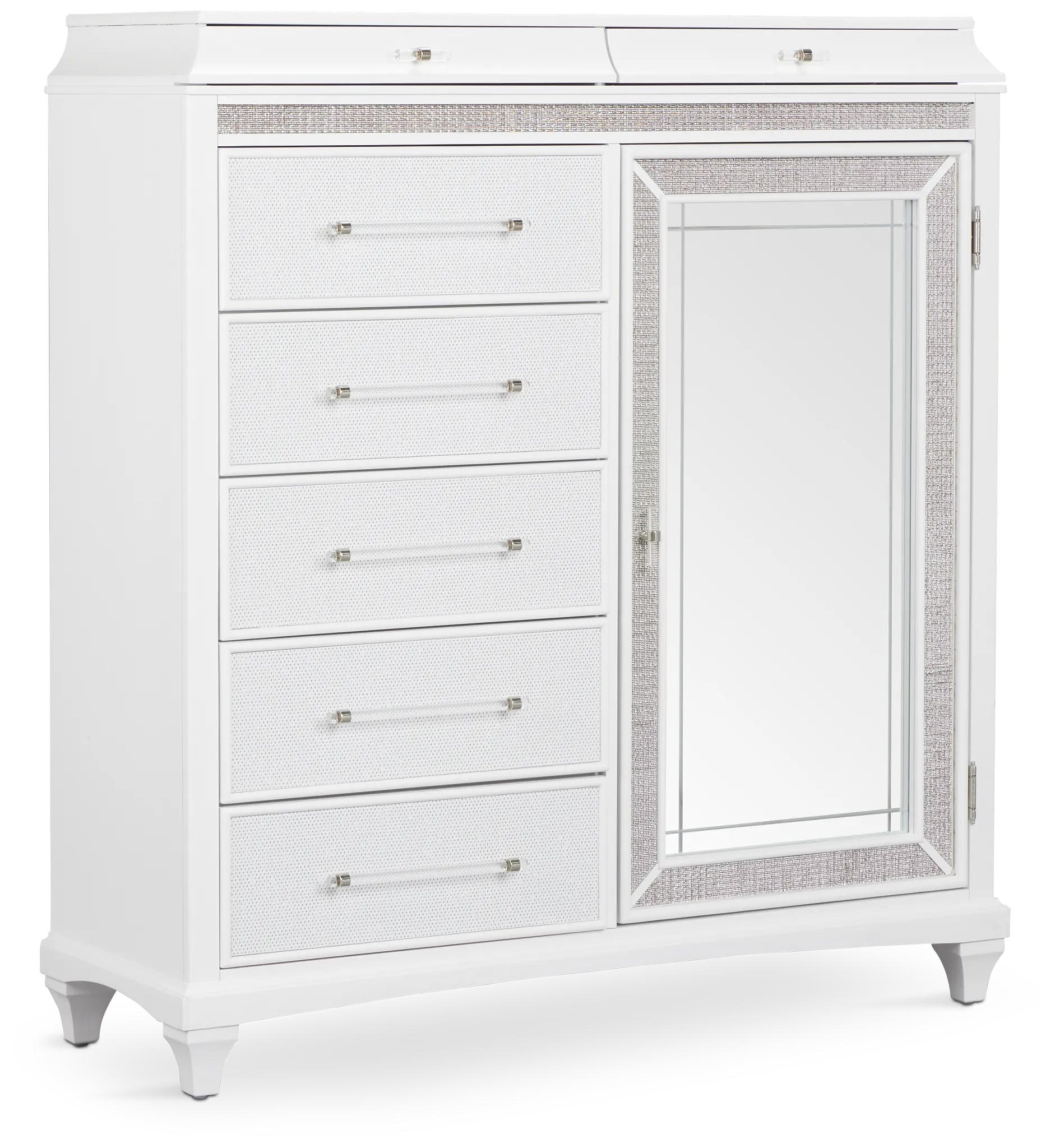 Milan White Door Chest