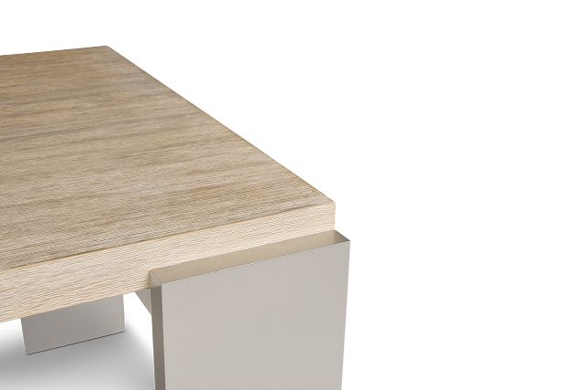 Miramar Light Tone Rectangular Table & 4 Upholstered Chairs