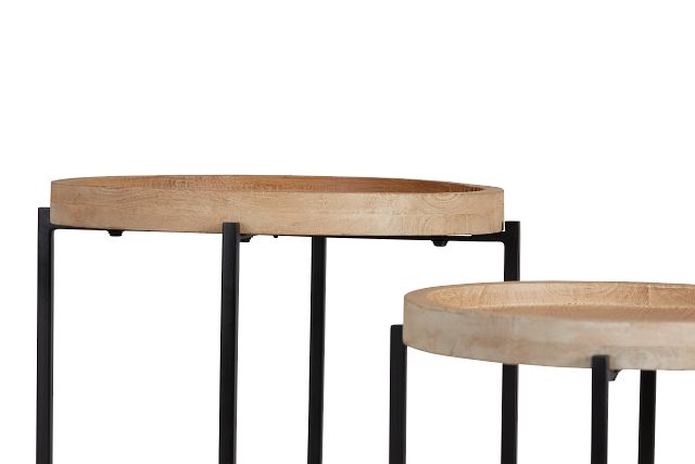 Farida Wood Set Of 2 Accent Table