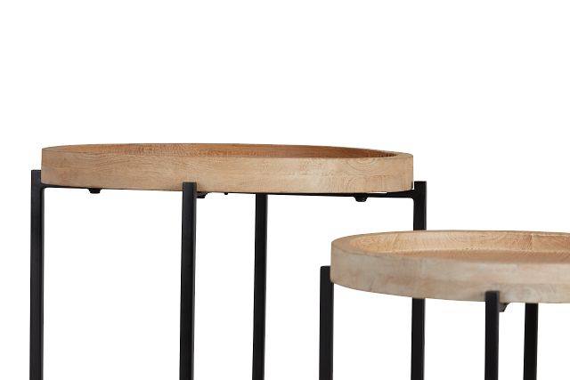 Farida Wood Set Of 2 Accent Table