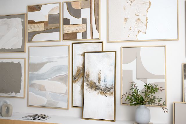 Archie Ivory Canvas Wall Art
