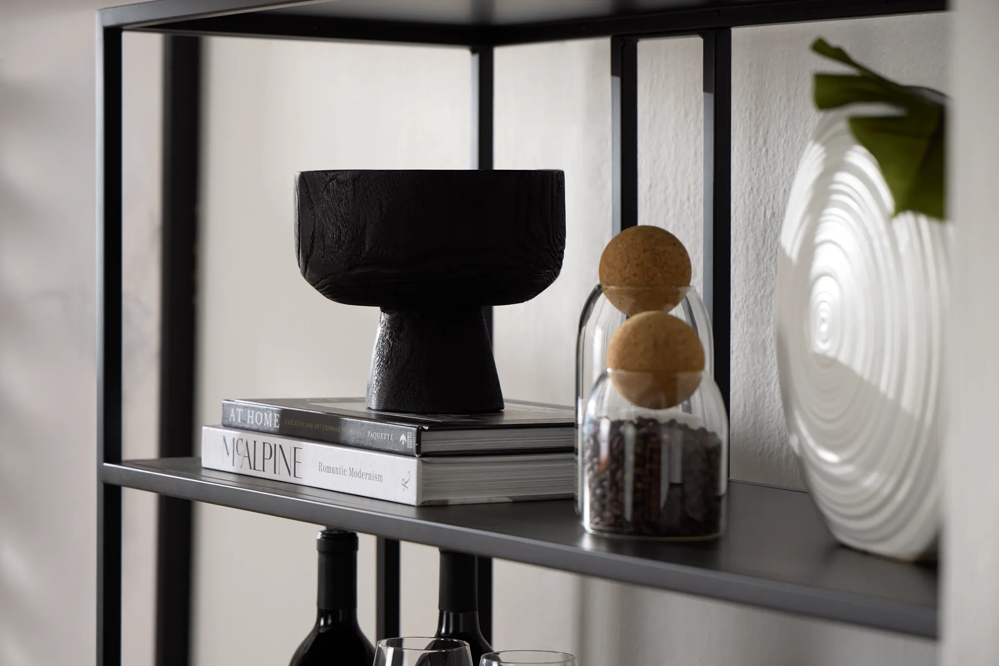 Meggie Black Bookcase