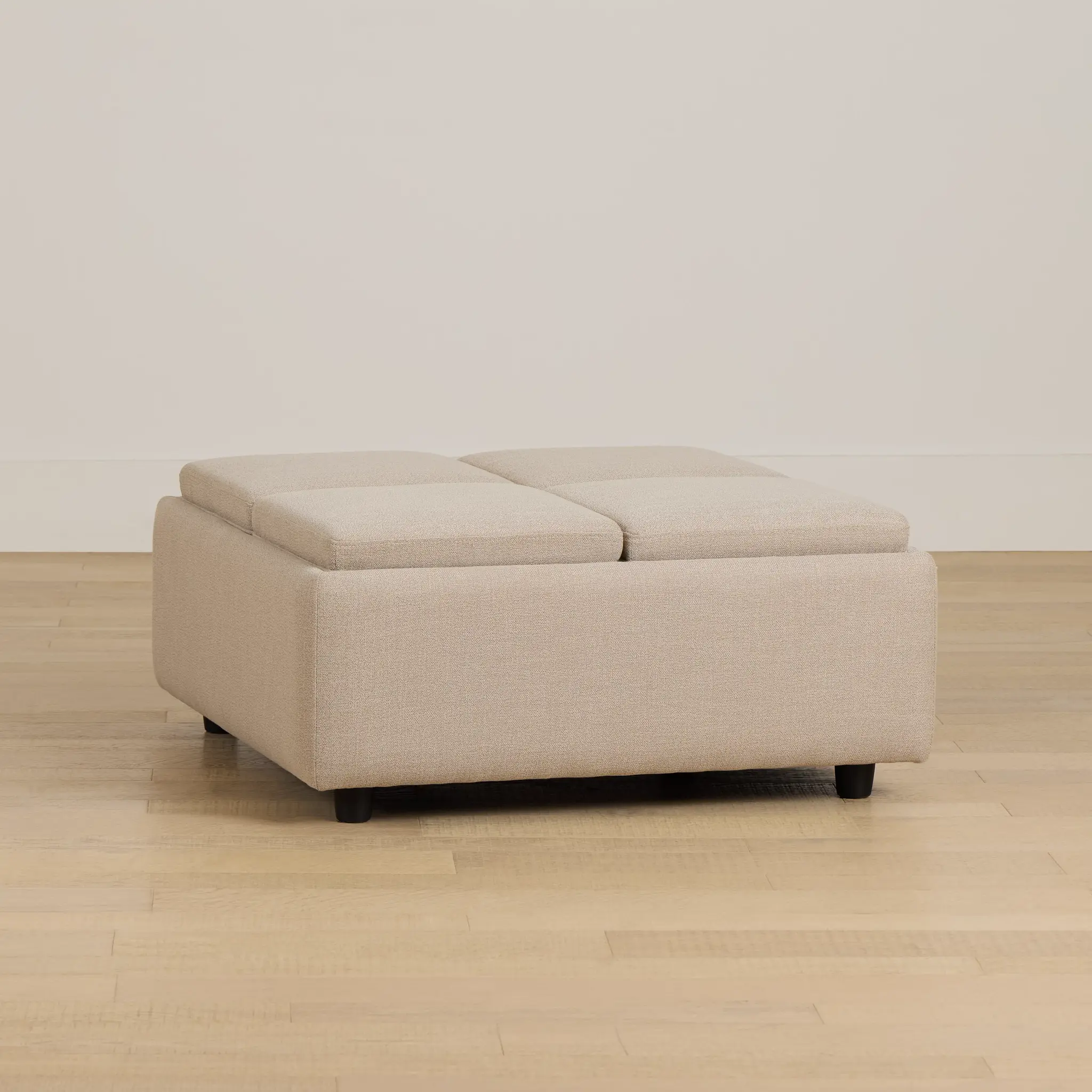 Yvonne Light Beige Fabric Storage Accent Ottoman Yvonne Light Beige Fabric Storage Accent Ottoman