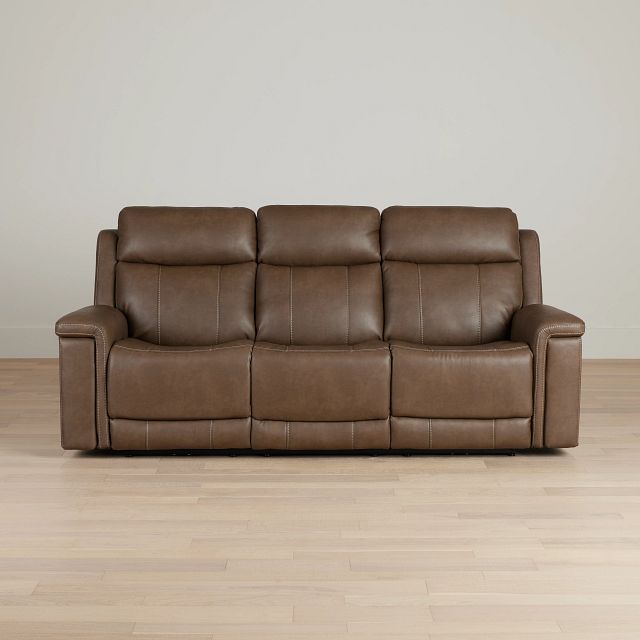 Jayden Brown Micro Power Reclining Sofa