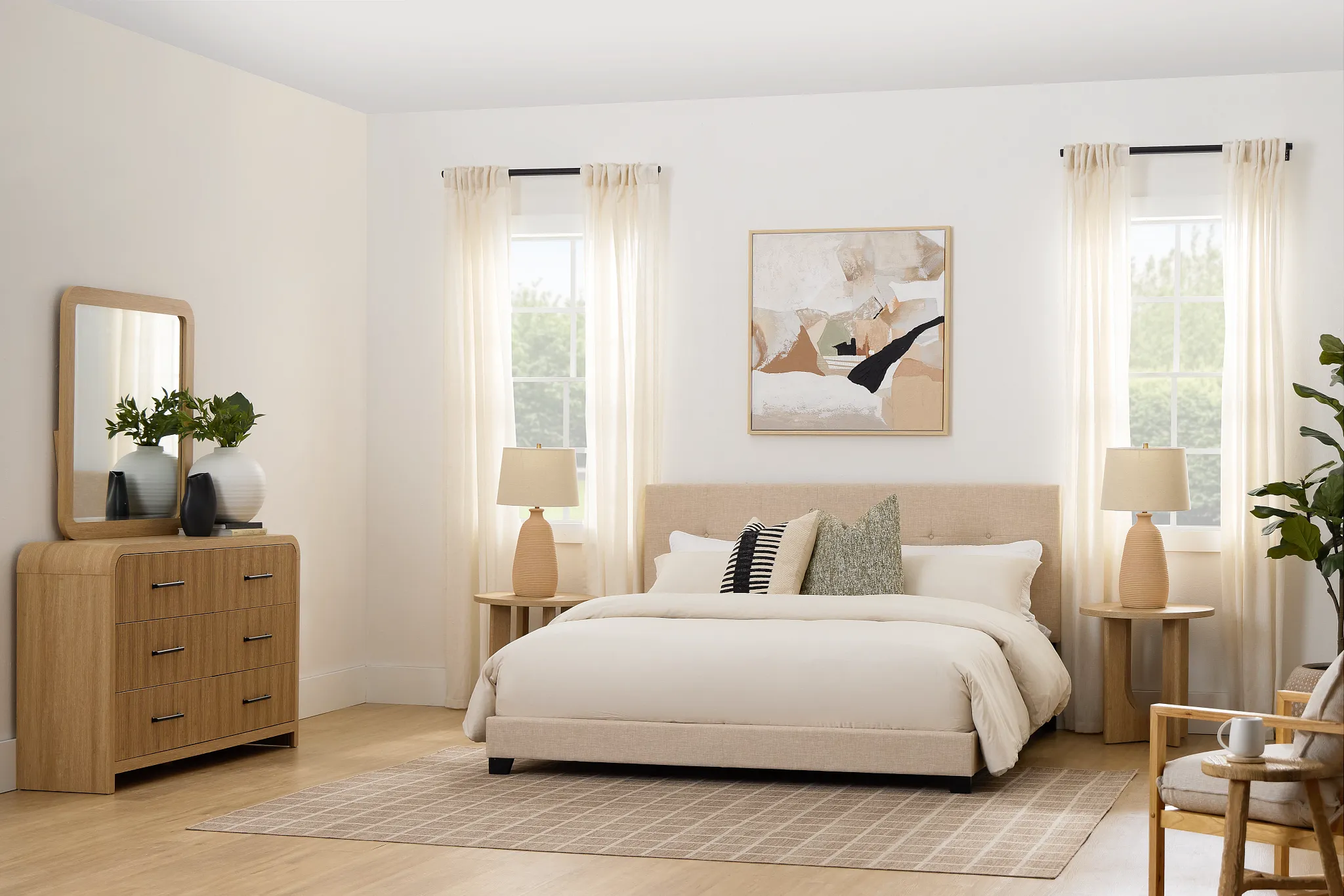 Lyndie Light Tone Round End Table