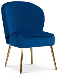 Tami Navy Velvet Accent Chair