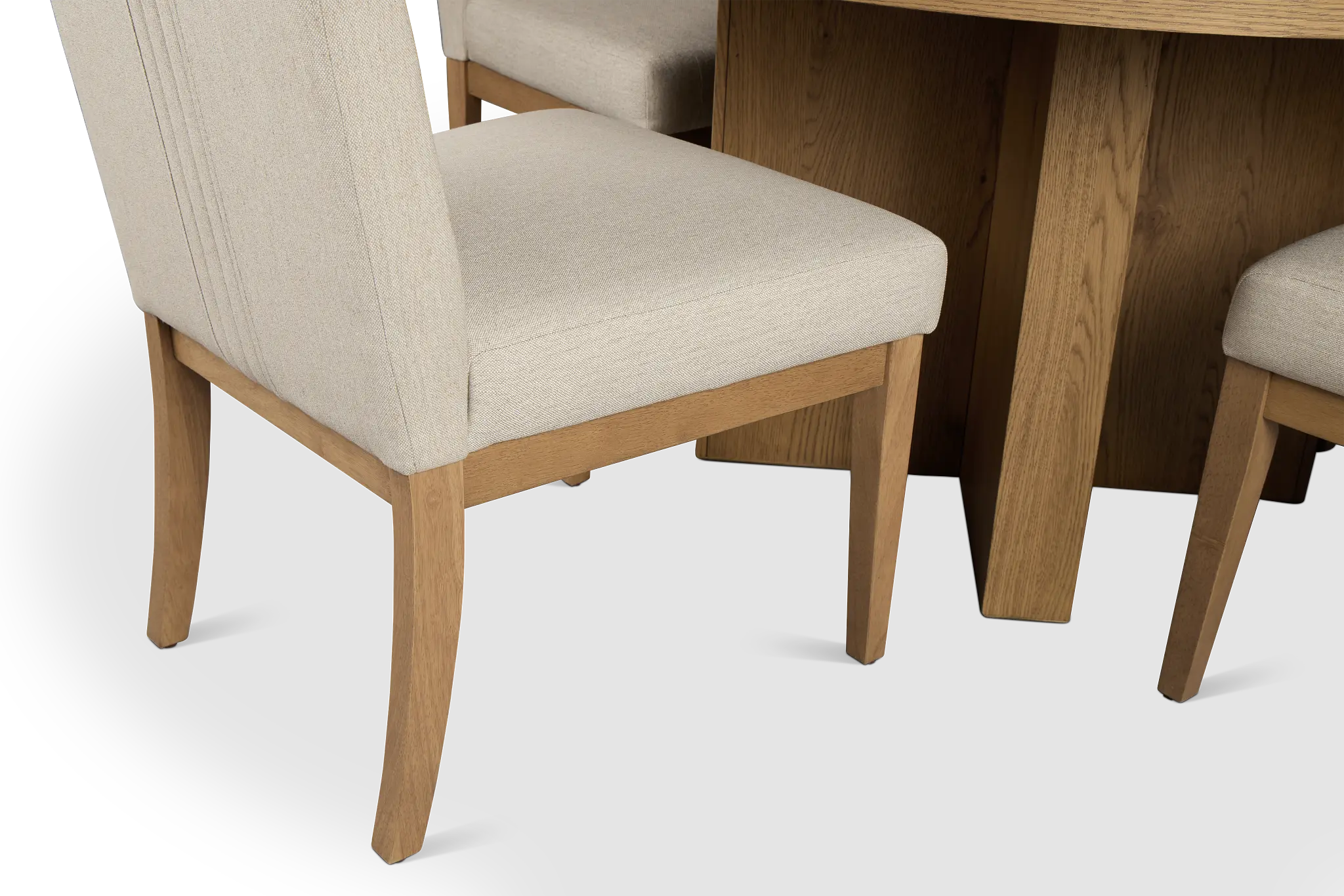 Tahoe Light Tone Round Table & 4 Upholstered Chairs Tahoe Light Tone Round Table & 4 Upholstered Chairs