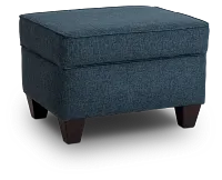 Cameron Blue Fabric Ottoman