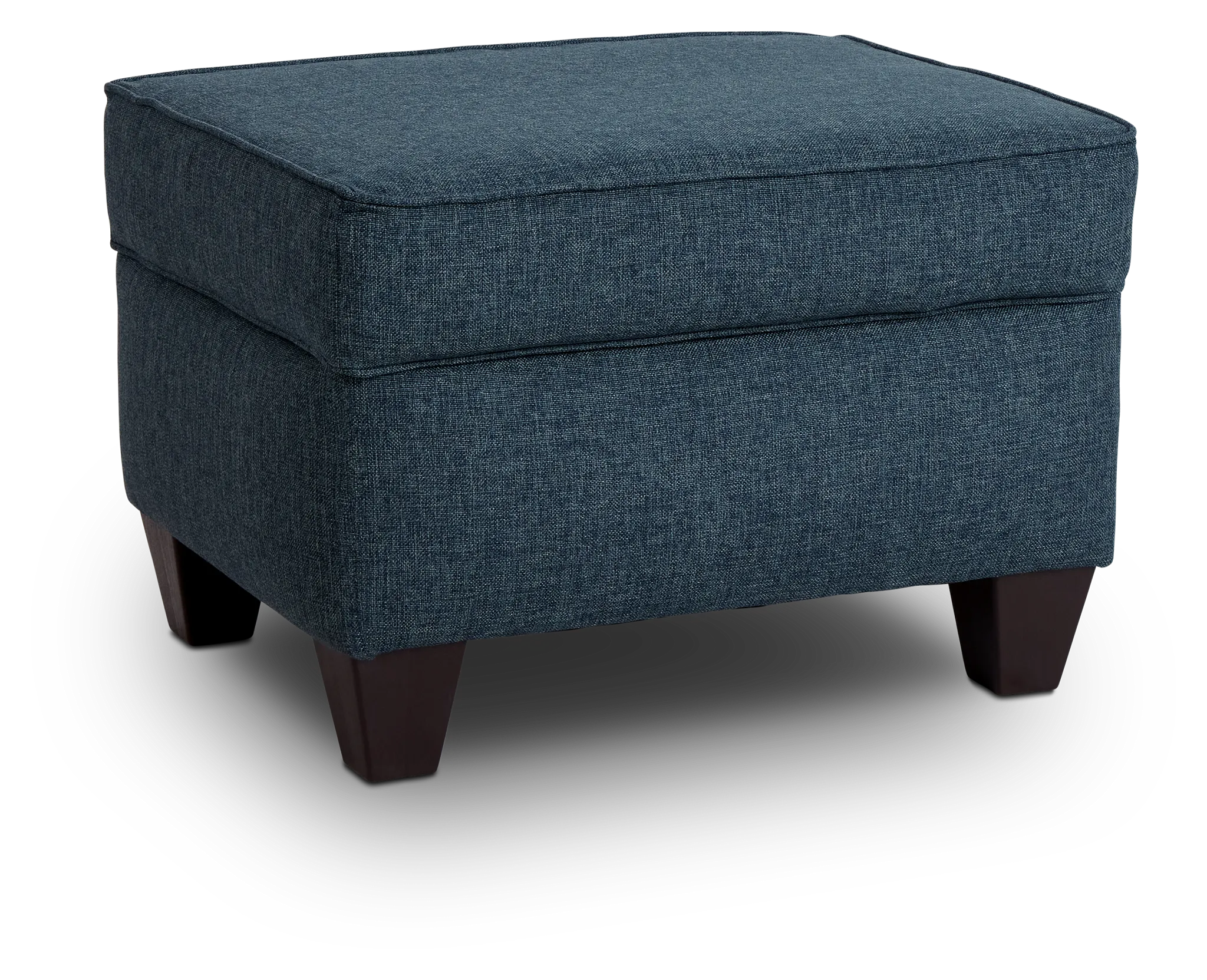 Cameron Blue Fabric Ottoman