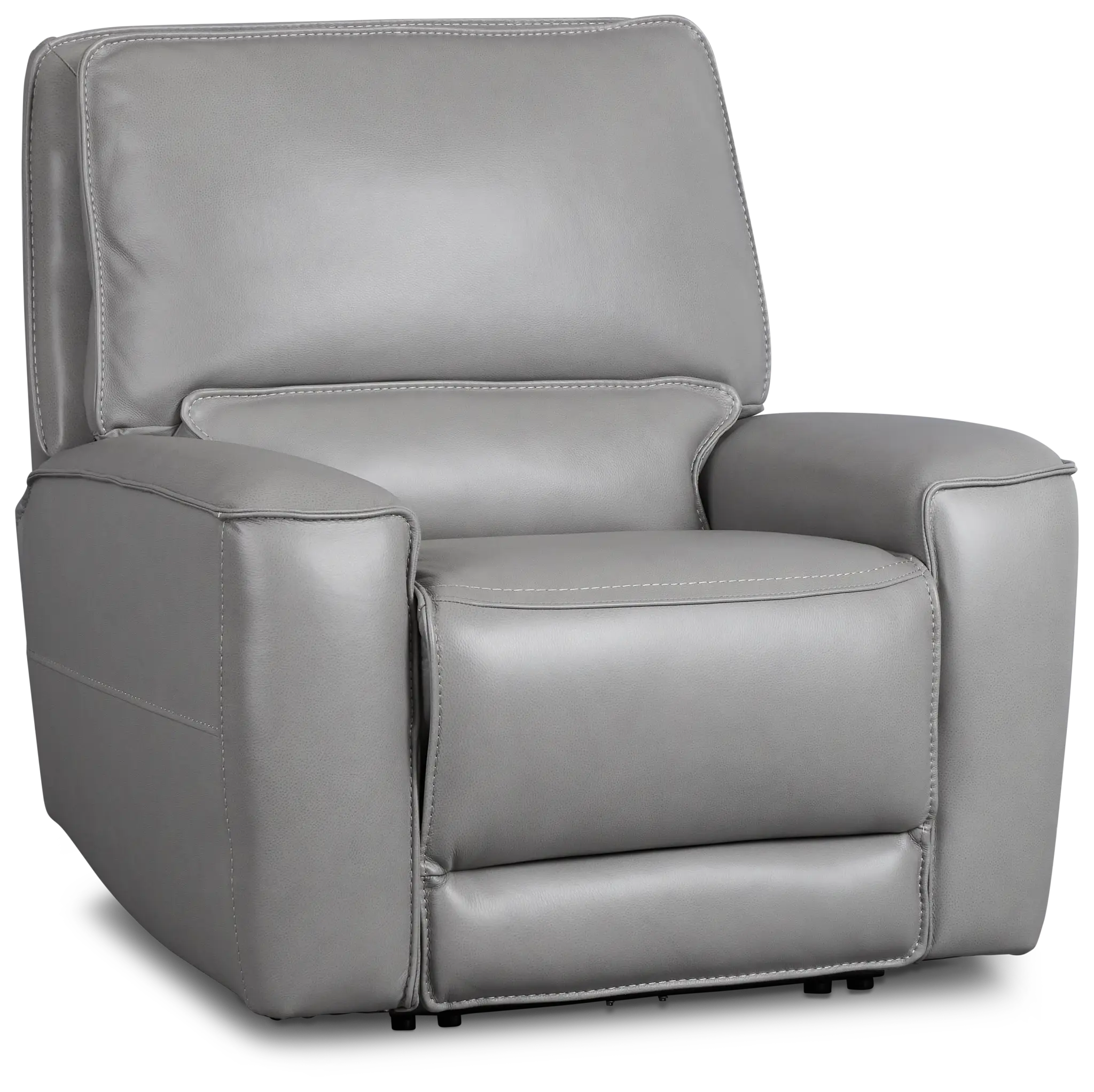 Miles Light Gray Lthr/vinyl Zero Gravity Power Recliner W/headrest Miles Light Gray Lthr/vinyl Zero Gravity Power Recliner W/headrest