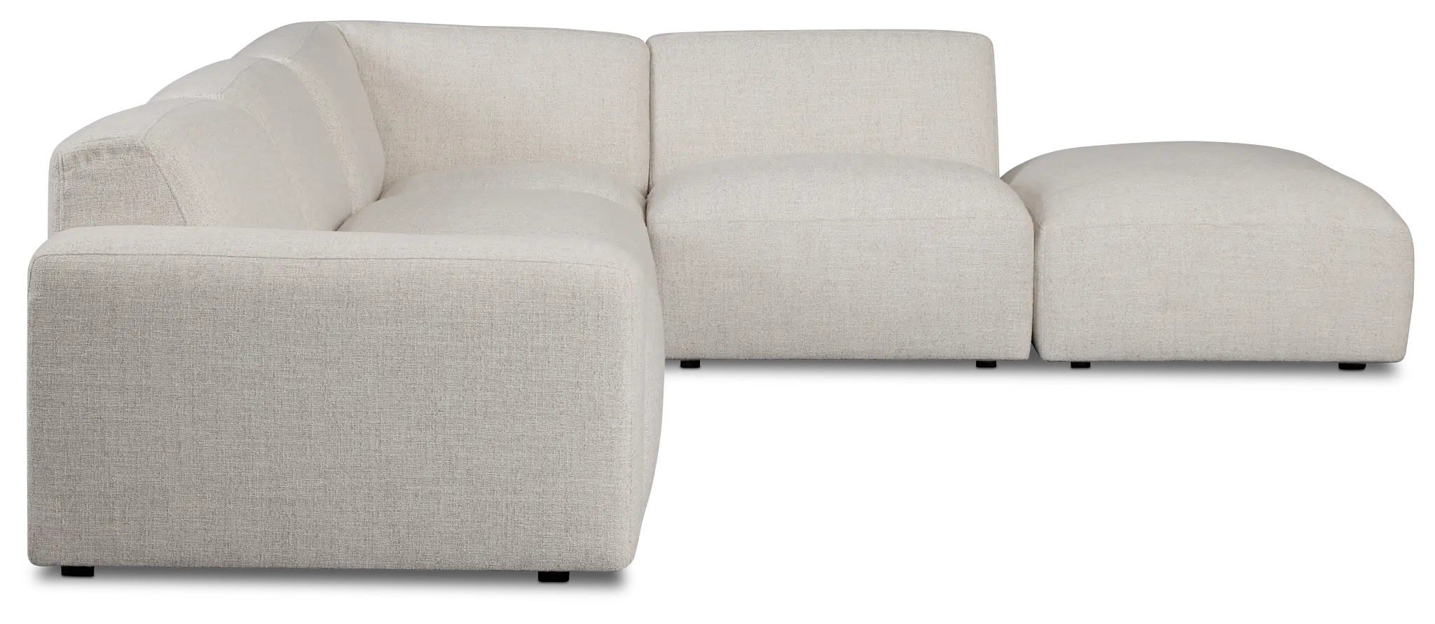 Baylor Light Beige Fabric 5-piece Right Facing Bumper Sectional Baylor Light Beige Fabric 5-piece Right Facing Bumper Sectional