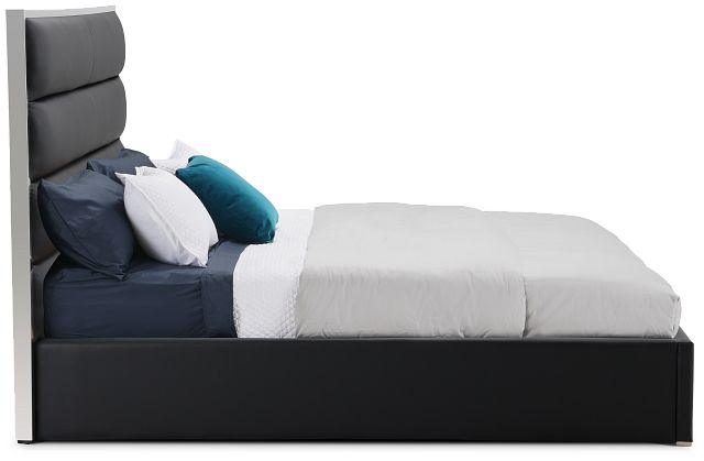 Cortina Black Uph Platform Bed