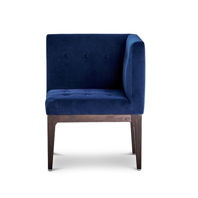 Reilly Dark Blue Velvet Accent Chair