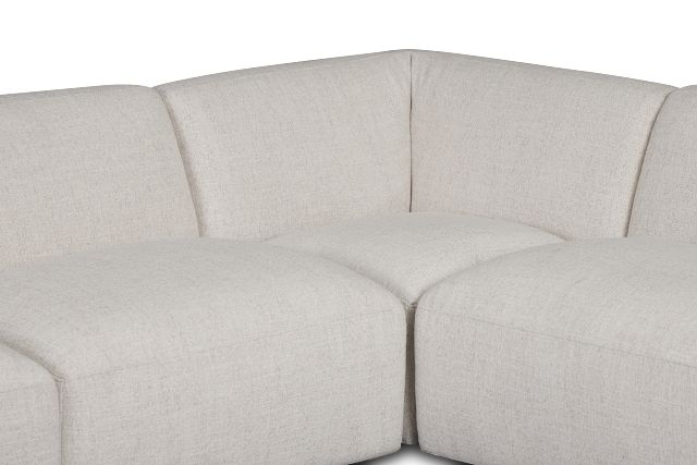 Baylor Light Beige Fabric 6-piece Modular Sectional