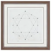 Hexagon Beige Framed Wall Art
