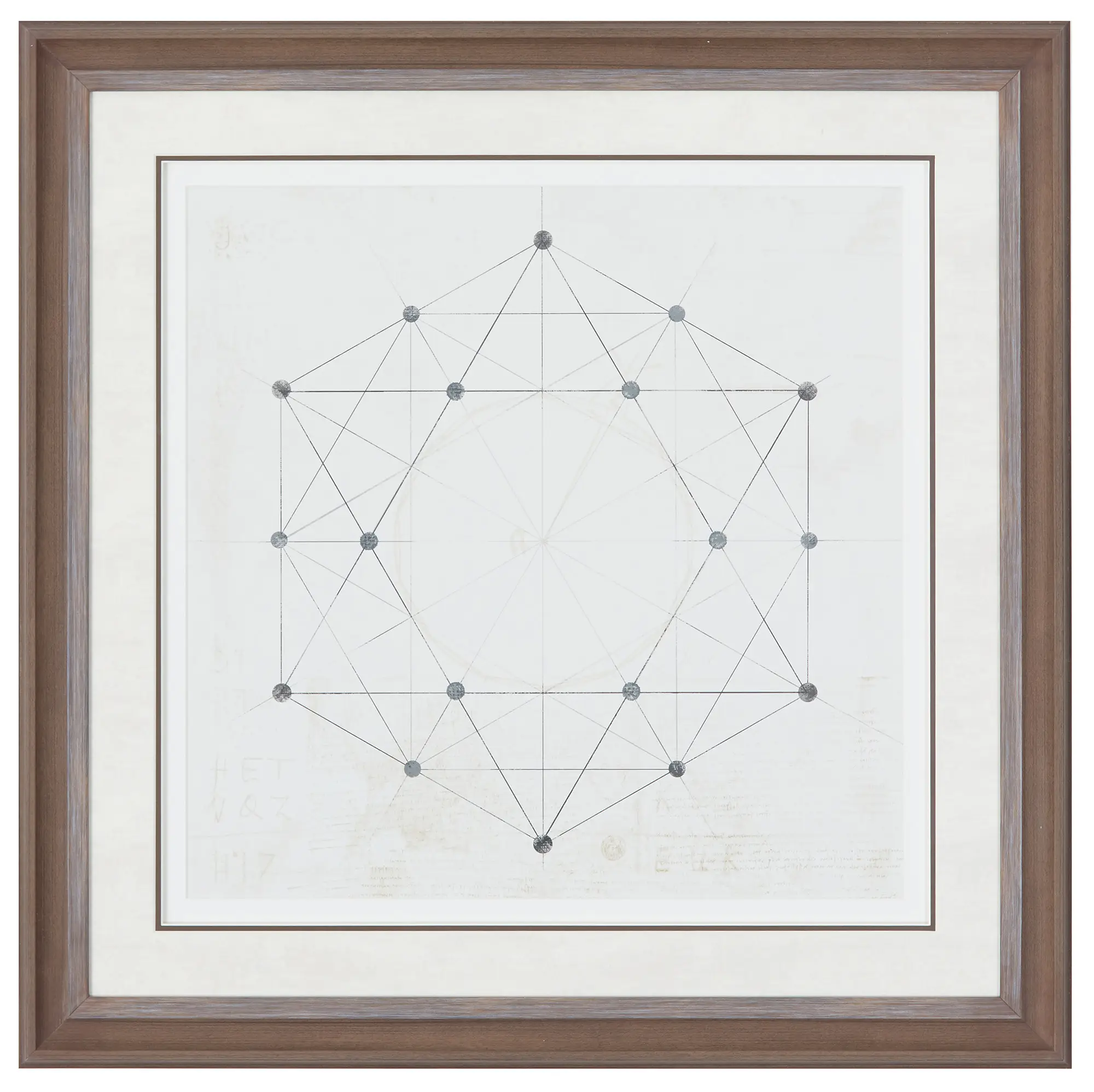 Hexagon Beige Framed Wall Art Hexagon Beige Framed Wall Art