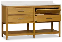 Alden Light Tone 60" Double Bathroom Vanity