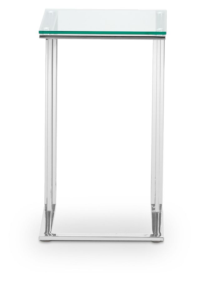 Arco Clear Glass Chairside Table