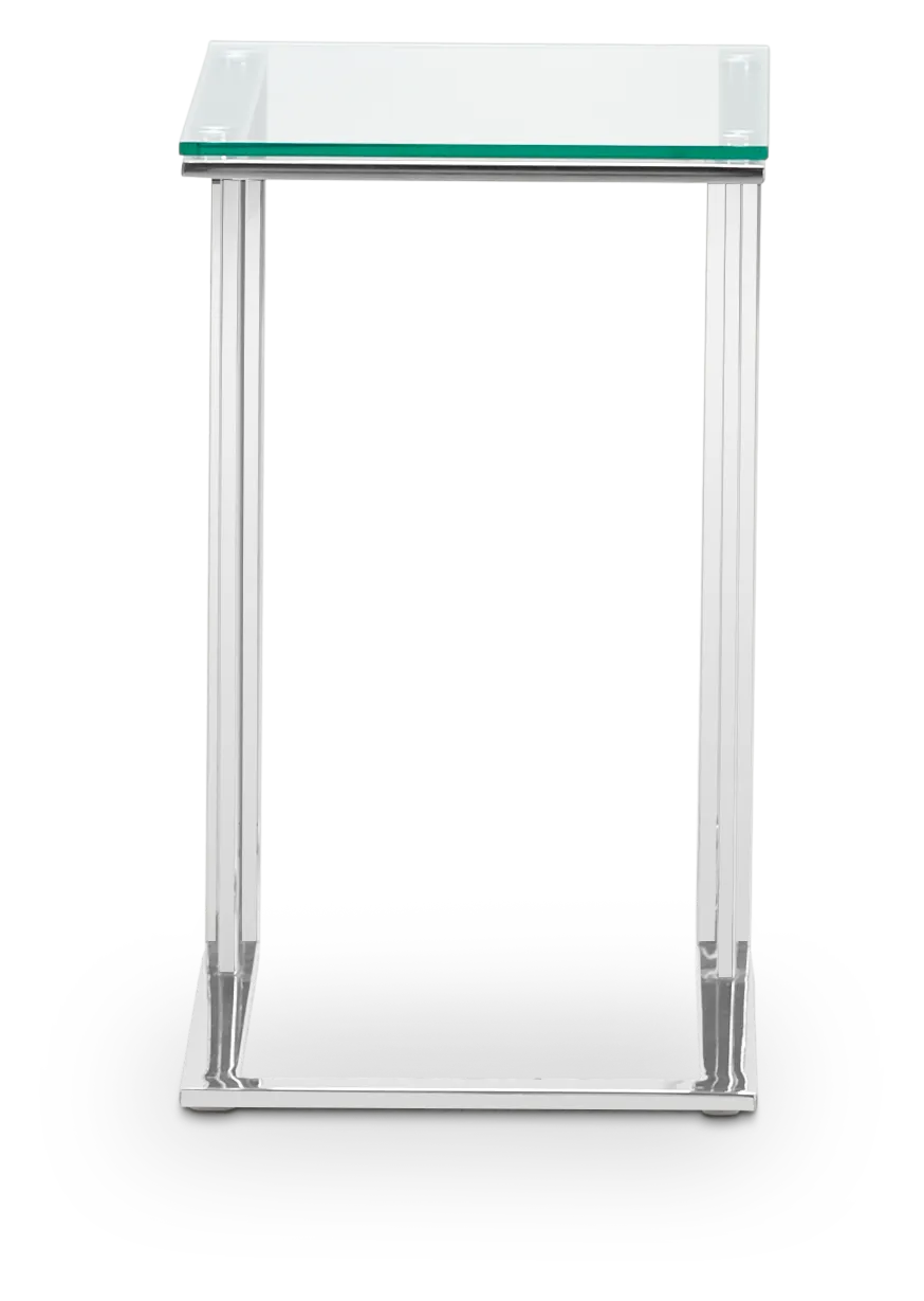 Arco Clear Glass Chairside Table