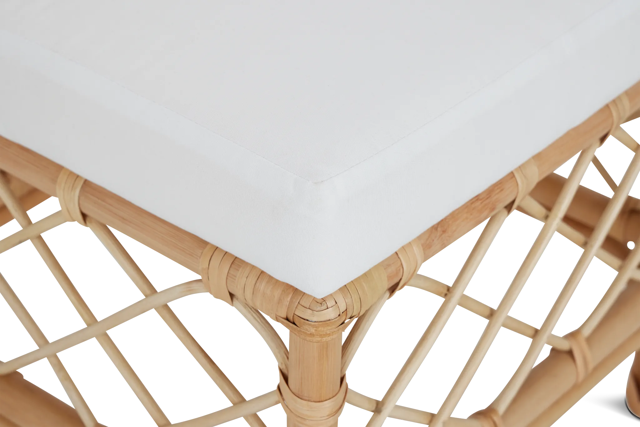 Aloha Light Tone Woven Accent Ottoman