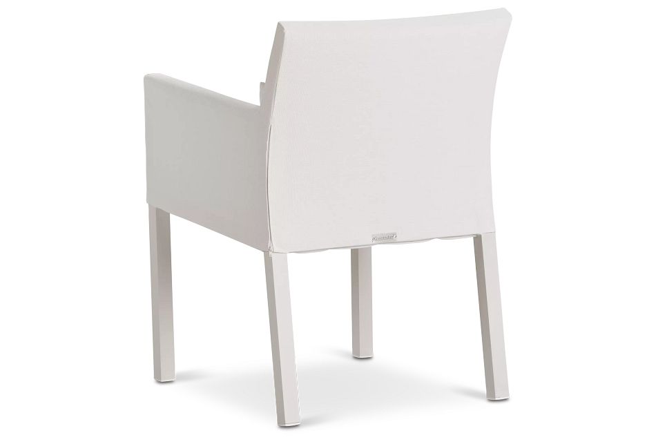 Lisbon White Cushioned Chair,