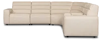 Sawyer Ivory Micro Medium Dual Power 2-arm Reclining Sectional