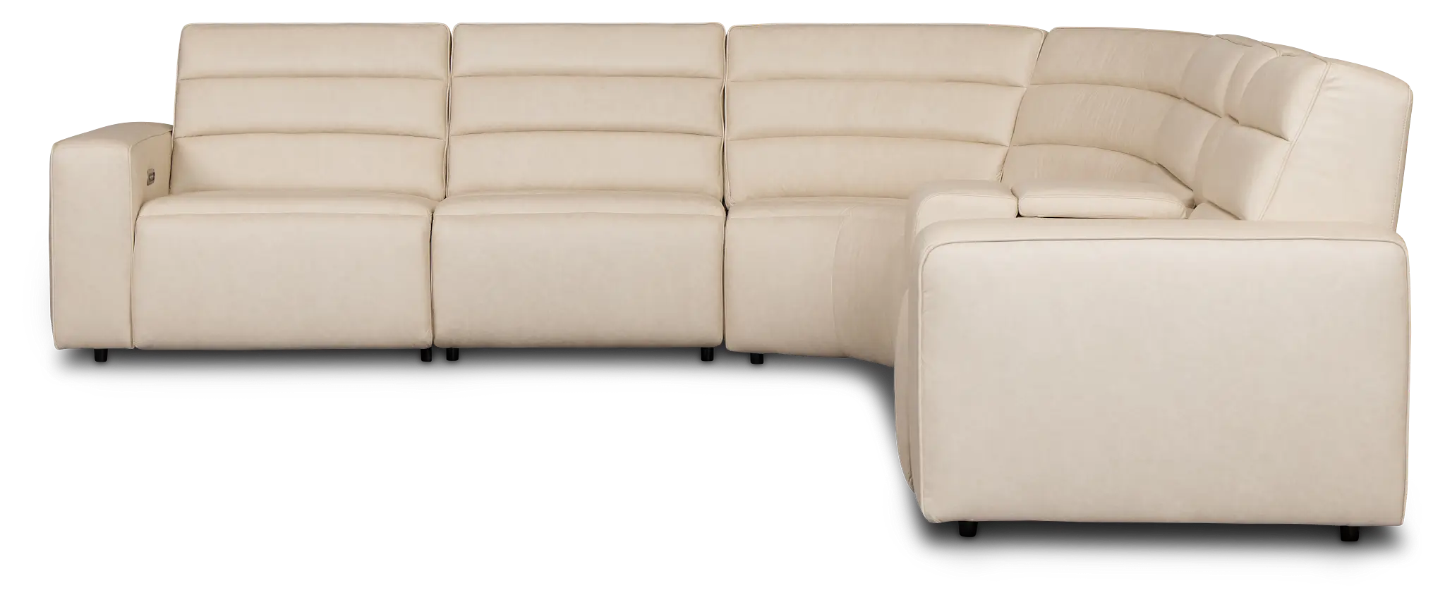 Sawyer Ivory Micro Medium Dual Power 2-arm Reclining Sectional Sawyer Ivory Micro Medium Dual Power 2-arm Reclining Sectional
