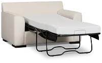 Sinclair Light Beige Fabric Memory Foam Sleeper