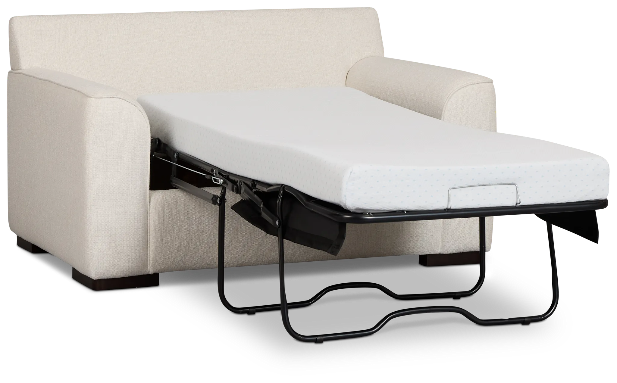 Sinclair Light Beige Fabric Memory Foam Sleeper