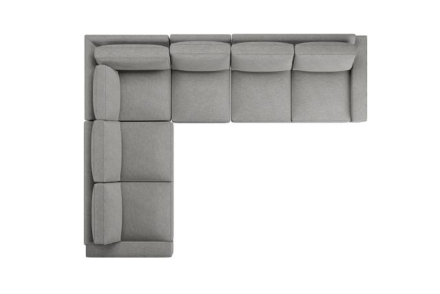 Edgewater Victory Gray Medium Two-arm Sectional