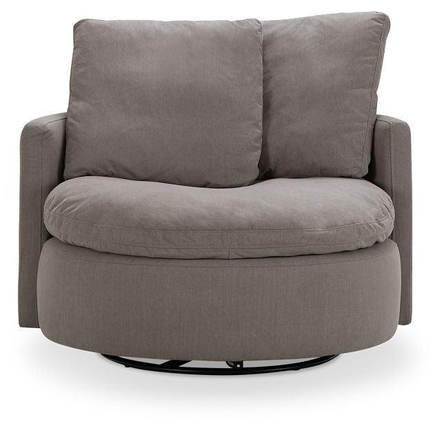 Orbit Gray Micro Swivel Accent Chair (3)