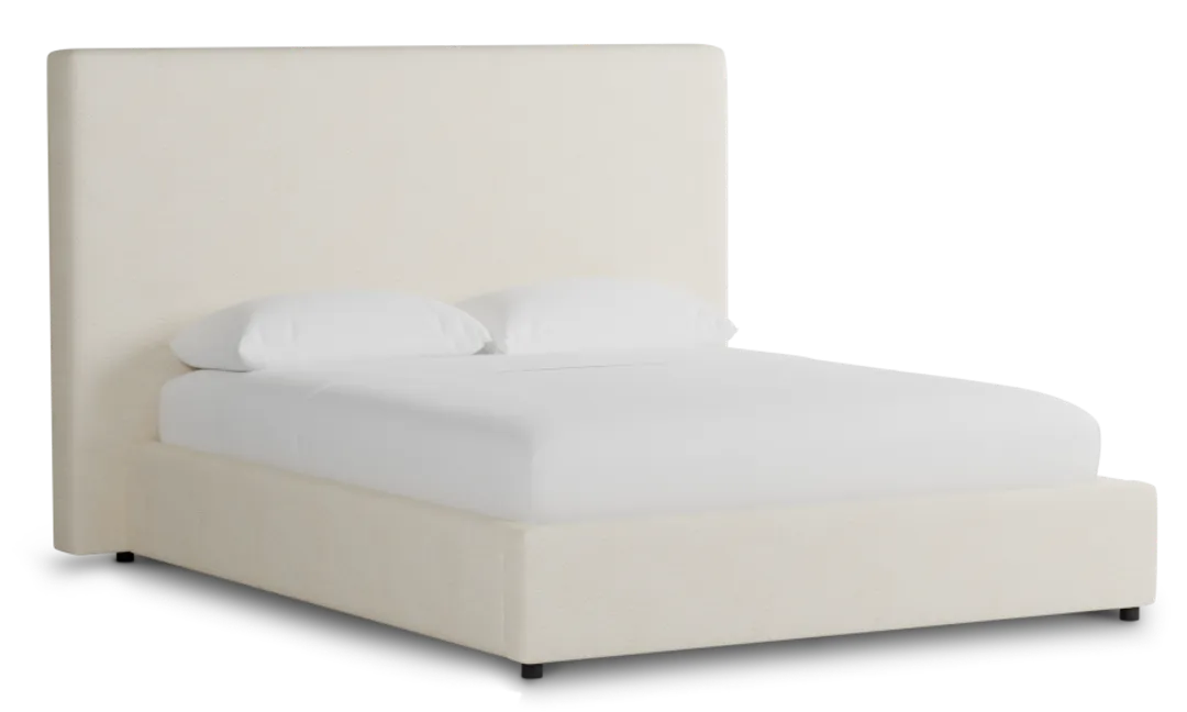 Grayton Gellar White 54" Upholstered Shelter Bed