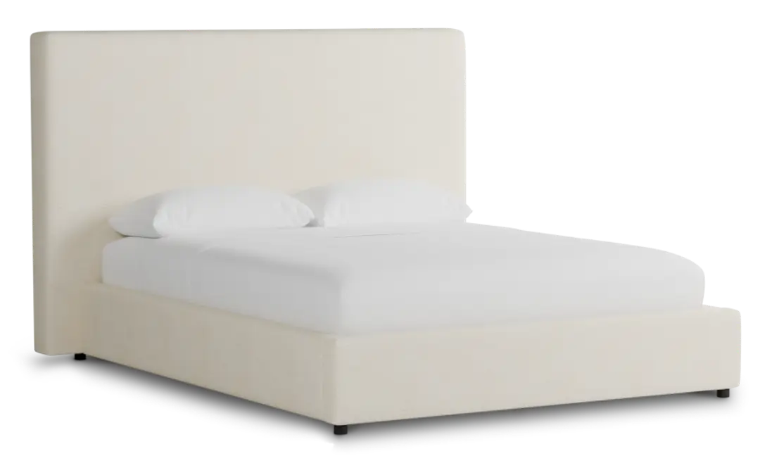 Grayton Gellar White 54" Upholstered Shelter Bed Grayton Gellar White 54" Upholstered Shelter Bed