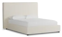 Grayton Gellar White 54" Upholstered Shelter Bed