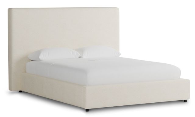 Grayton Gellar White 54" Upholstered Shelter Bed