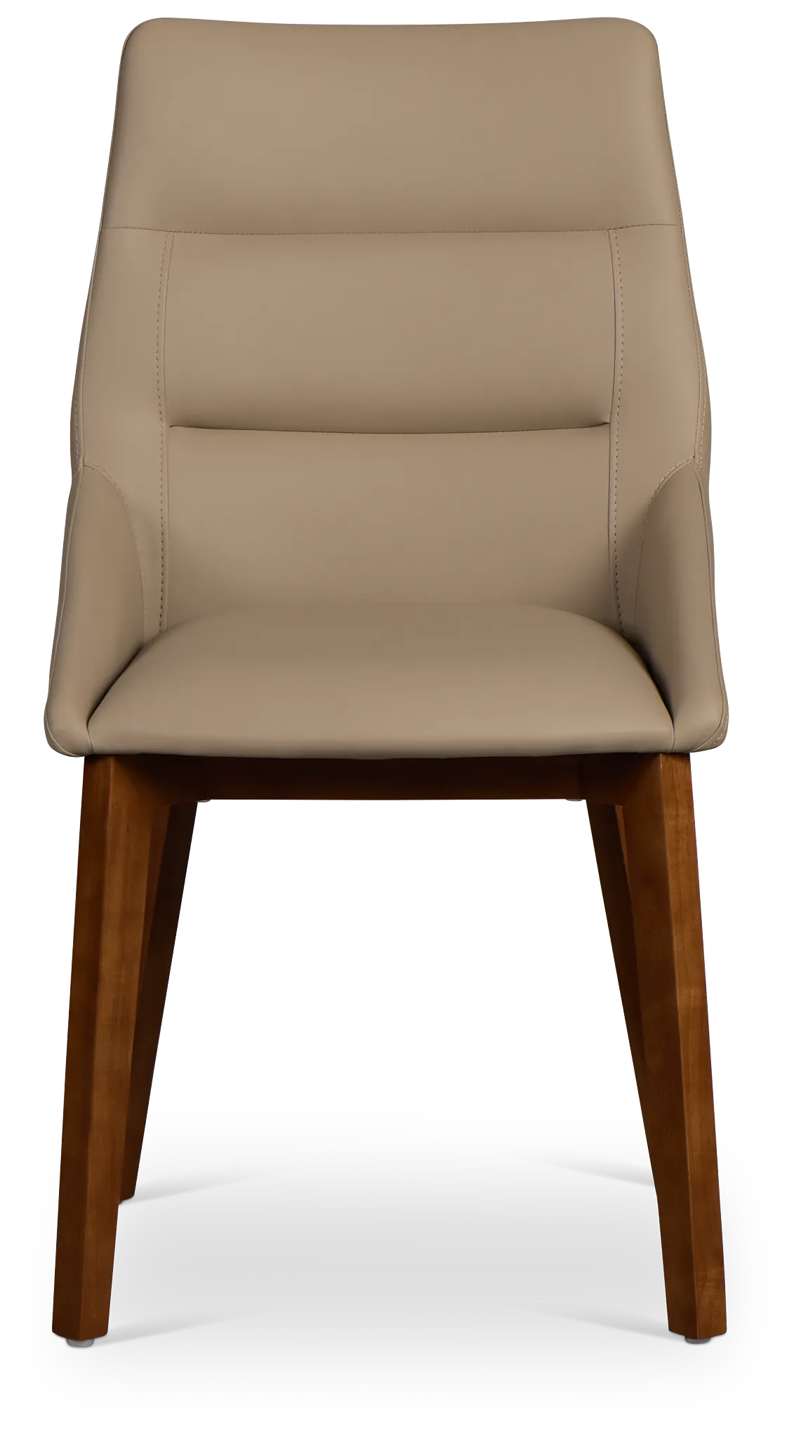 Fresno Taupe Upholstered Side Chair With Mid Tone Legs