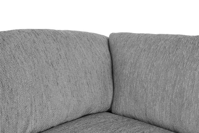 Alpha Light Gray Fabric Medium Right Chaise Sectional