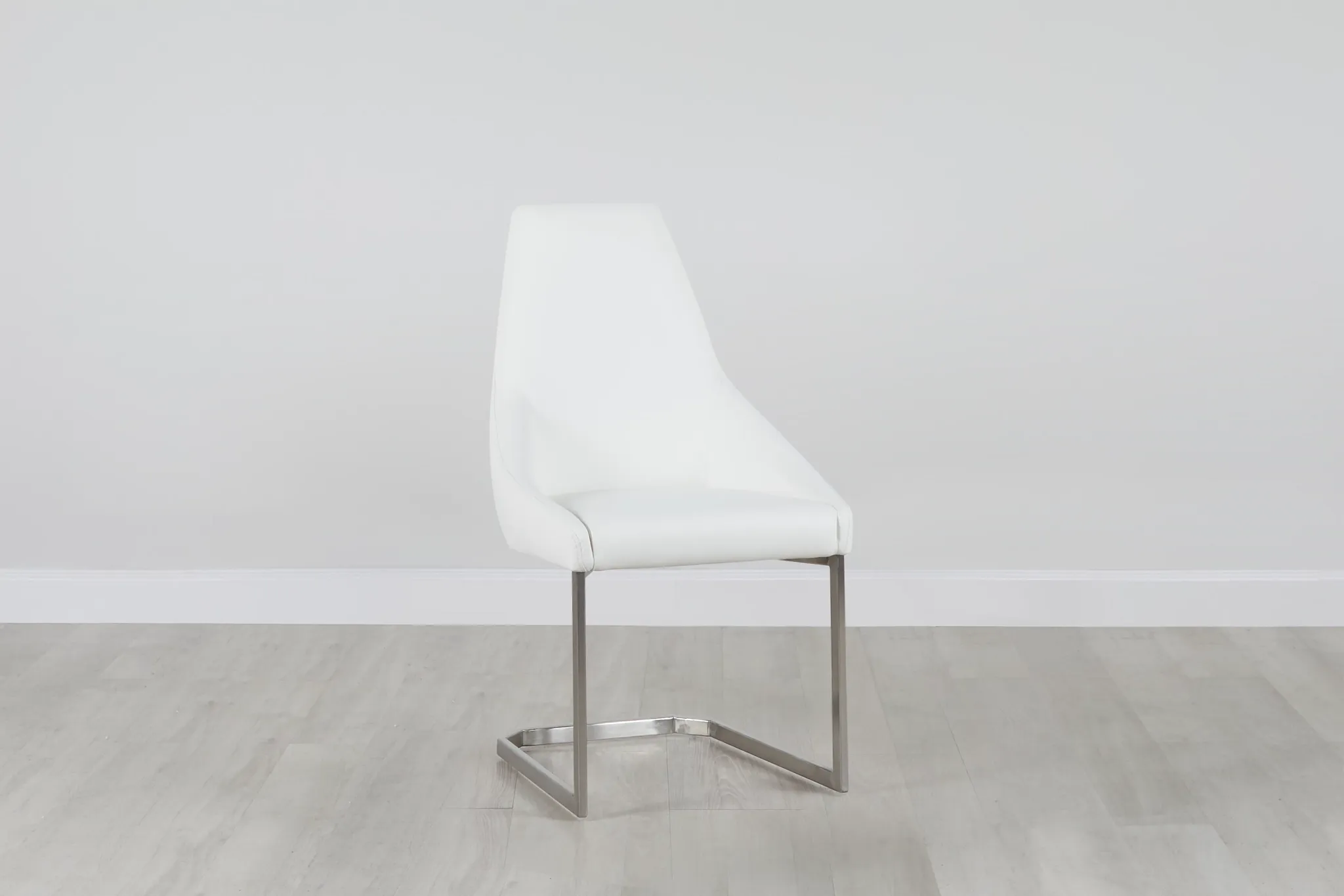 Monaco White Upholstered Side Chair