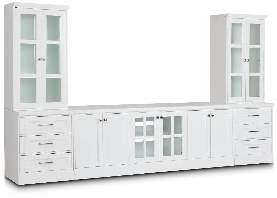Newport White Large Drawer Entertainment Wall Newport White Large Drawer Entertainment Wall