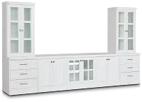 Newport White Large Drawer Entertainment Wall