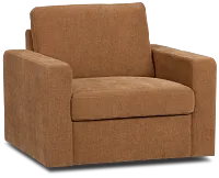 Addie Brown Fabric Swivel Chair