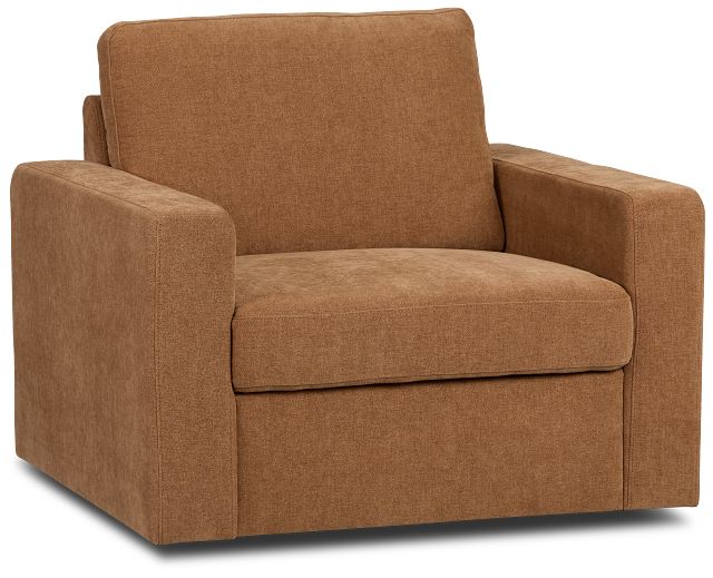 Addie Brown Fabric Swivel Chair