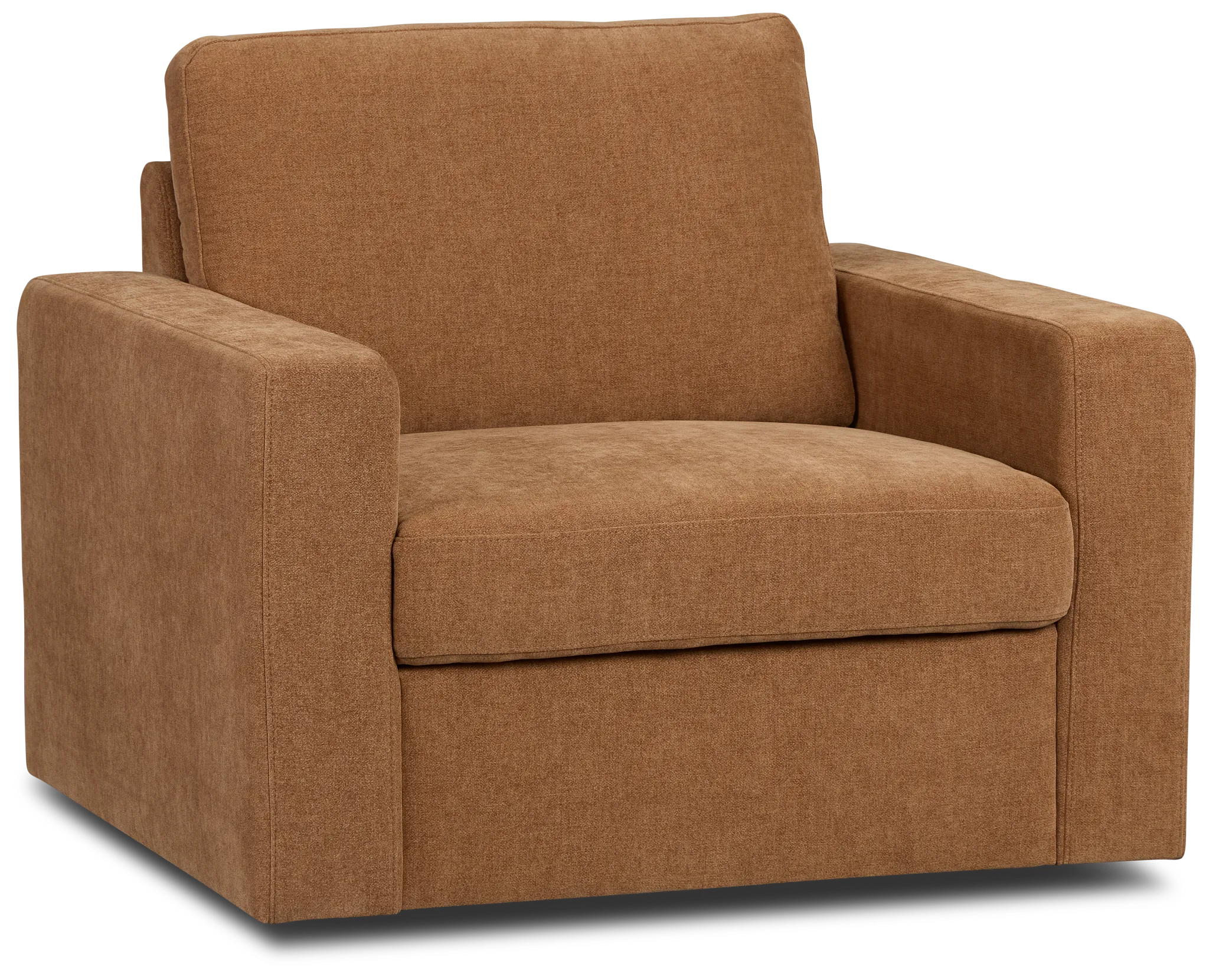 Addie Brown Fabric Swivel Chair