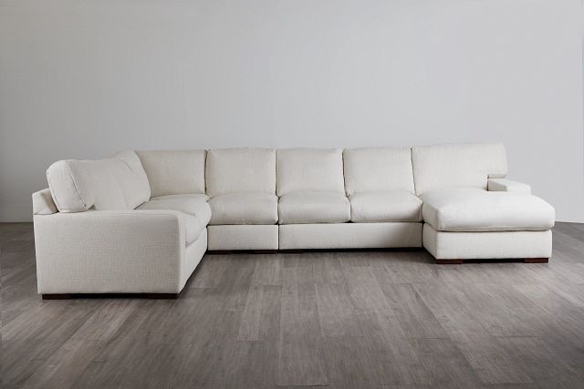 Veronica White Down Large Right Chaise Sectional