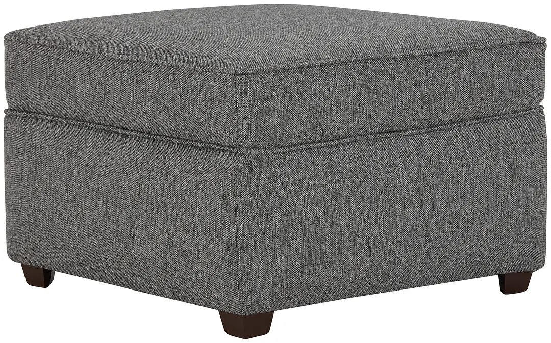 Asheville Gray Fabric Ottoman Asheville Gray Fabric Ottoman