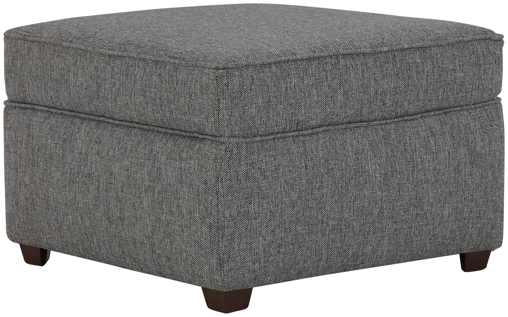 Asheville Gray Fabric Ottoman